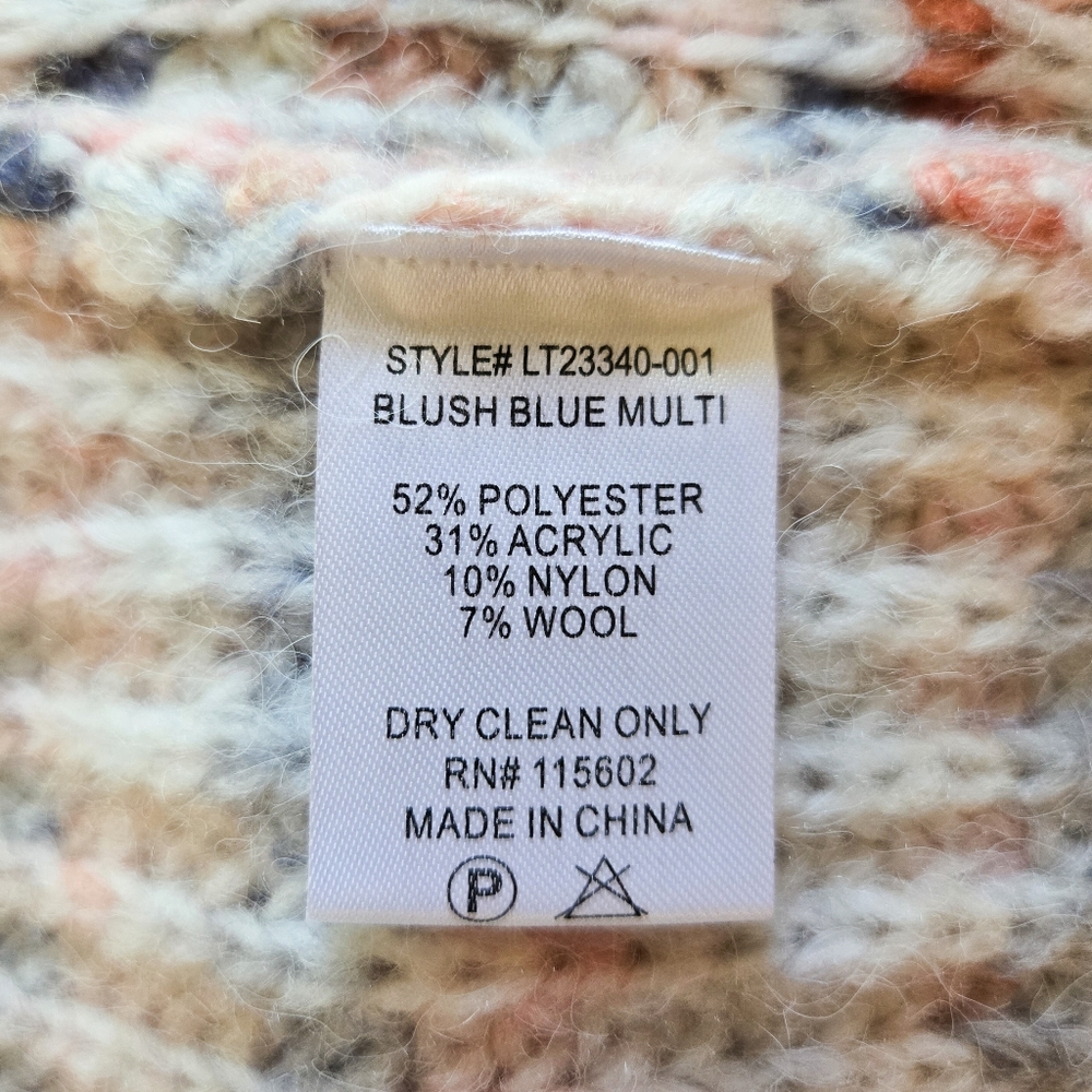 NWT All in Favor Space Dye Multicolor Sweater - Picture 8 of 8